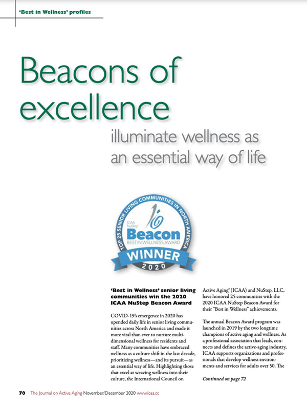 Beacons of excellence illuminate wellness as an essential way of life