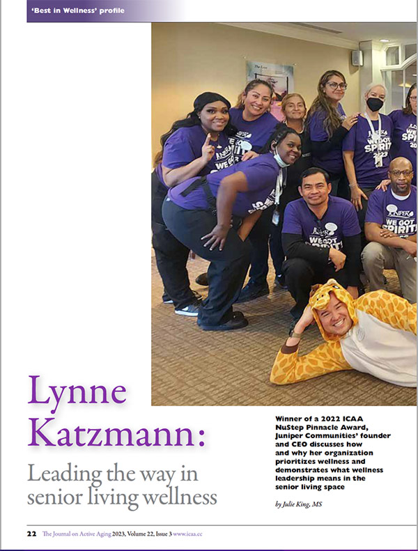 Lynne Katzmann: Leading the way in senior living wellness by Julie King, MS