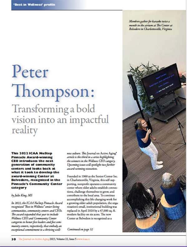 Peter Thompson: Transforming a bold vision into an impactful reality by Julie King, MS